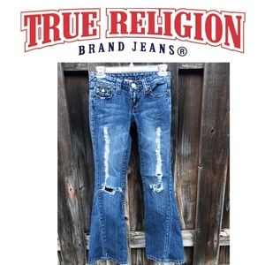 True Religion Brand distressed jeans